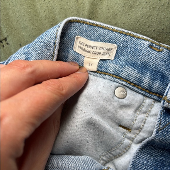 Madewell The Perfect Vintage Straight Crop Jean in Montville Sz 26 - Picture 5 of 9